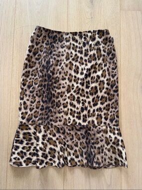 MOSCHINO!  Leopard Print Midi Skirt in Brown and Black. WORN ONLY ONCE!
